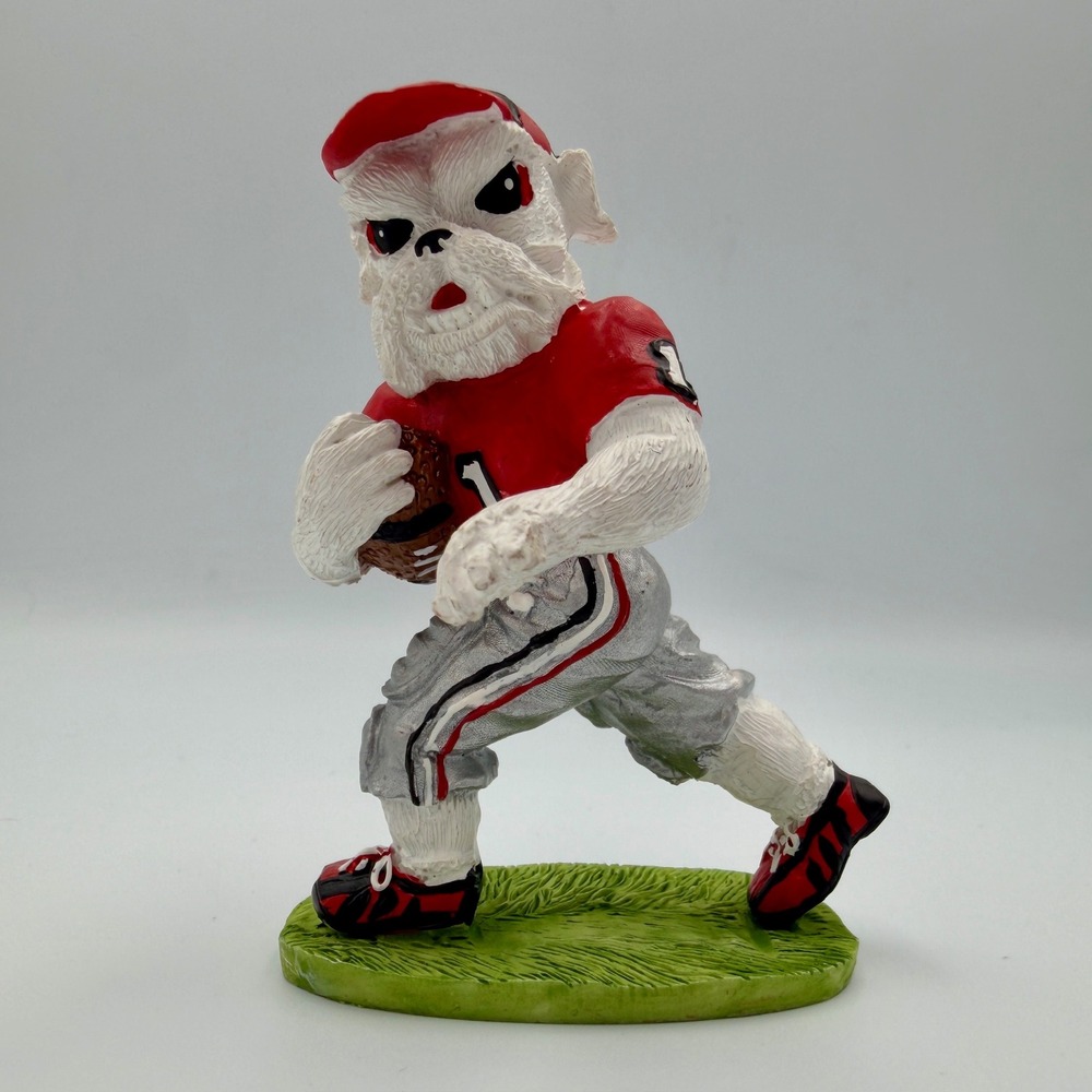 Georgia Bulldogs Uga Football Mascot Figurine Red Silver NCAA Statue 4"